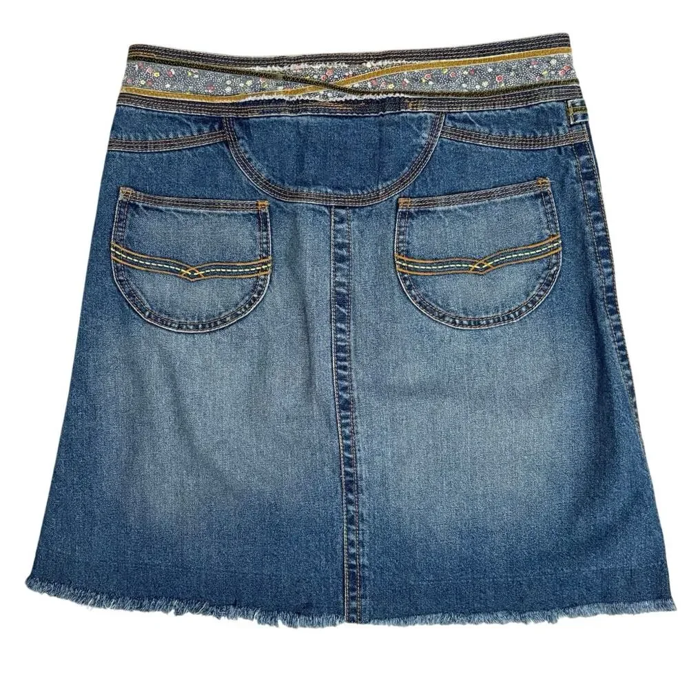 Vintage Carol Anderson For Cabi Denim Blue Jean Mini Skirt Women’s Sz 8 See pics - Picture 2 of 10